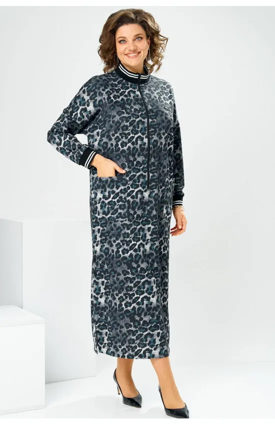 Платье Romanovich 1-2885 синий леопард