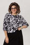 Блузка Anelli 1779 черно-белые цветы Блузка Anelli 1779 черно-белые цветы