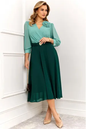 Платье Agatti 6001-1 Бирюзово-изумрудный