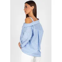 Блузка Vizavi 726 бело-голубая полоска