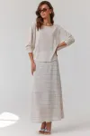 Юбка Kaloris 2203/1 светлый однотон с полоской