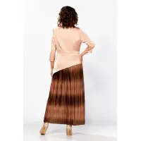 Платье Mira Fashion 5620 оттенки бежевого