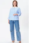 Блузка Modema 770-1 голубая полоска