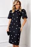 Платье Agatti 5888 черный в белый горох Платье Agatti 5888 черный в белый горох