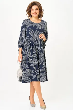 Платье Michel Chic 2164-1 синий узор