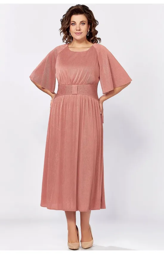 Платье Mira Fashion 5575-2 пудровый