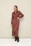 Платье Pur Pur 11-422 Коричневый Платье Pur Pur 11-422 Коричневый