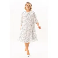 Платье Algranda 4146 Синий,Молочный