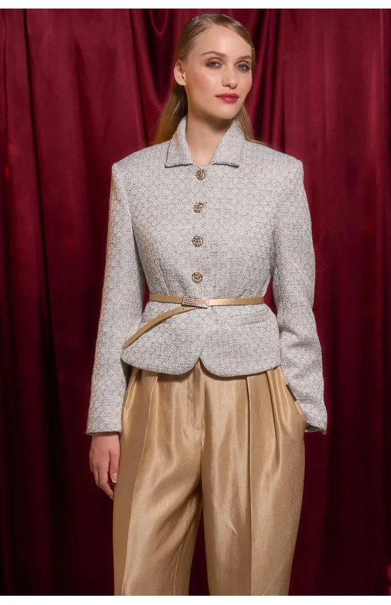 Пиджак Lokka 1766 бежево-голубой