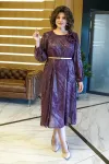Платье Alani 2380 бордо с напылением