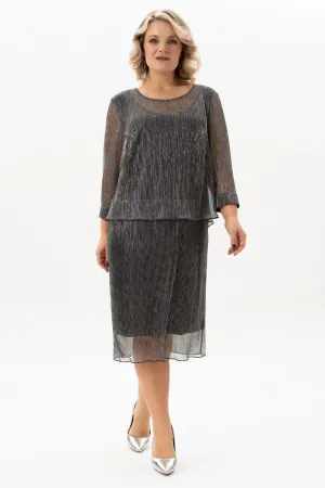 Платье Algranda 4118-6 Черный+серебро
