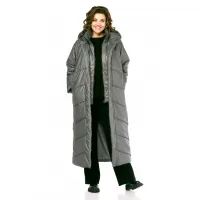 Пальто Диамант 2128 серый