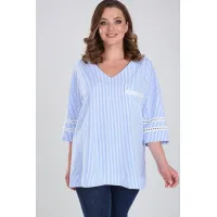 Блузка Modema 767-2 голубая полоска