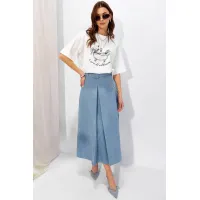 Юбка Люше 4322 голубой