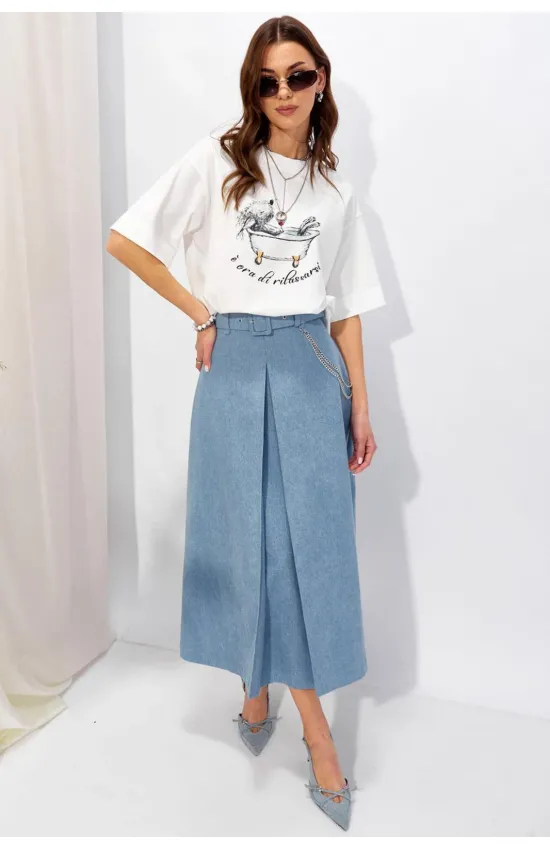 Юбка Люше 4322 голубой