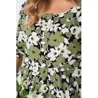 Платье Your Size 2255/164 Цветочный принт на черном