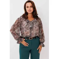 Блузка Mislana 1192 хаки
