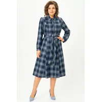 Платье Дали 5520.1 синяя клетка Платье Дали 5520.1 синяя клетка