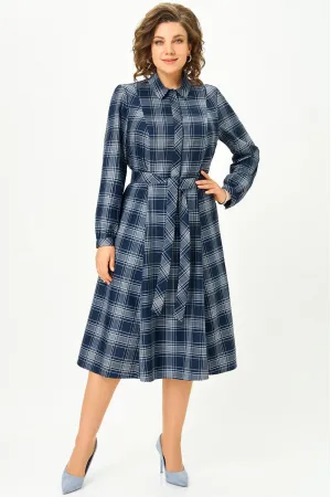 Платье Дали 5520.1 синяя клетка
