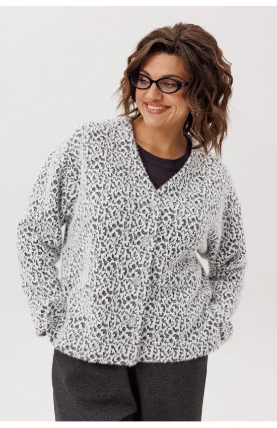 Пиджак Anelli 1661 пушистый лео