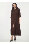 Платье Your Size 2274/164 Шоколадно-коричневый