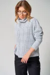 Кофта Laikony L-001-1 клетка графит