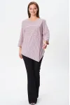 Блузка Modema 769-2 розово-серая полоска