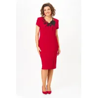 Платье Solomea Lux 973В алый с черным