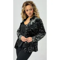 Блузка Condra Deluxe 16236 черно-серый
