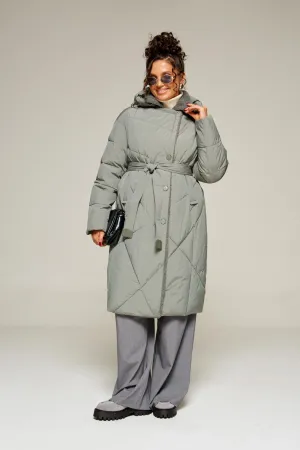 Пальто Beautiful & Free 8024 шалфей