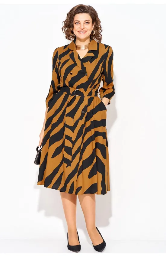 Платье Лилиана 1418Н карамель+черный