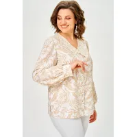 Блузка Svetlana Style 2304 бежевый листики