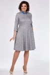 Платье Lady Style Classic 1541 серый с голубым