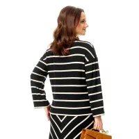 Кофта T&n 7733 черный в полоску.