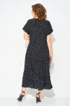 Платье Лилиана 1528 черный в белый горох