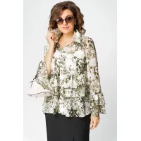 Блузка Eva Grant 7221 олива