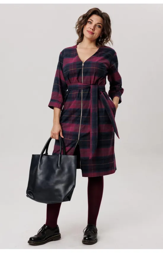 Платье Anelli 1728 Винная геометрия