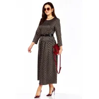 Платье Taita Plus 2526-2 т.шоколад + беж