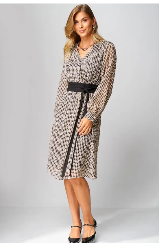 Платье Laikony L-053 серо-черный