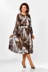 Платье Swallow 876.2 коричнево- серый принт