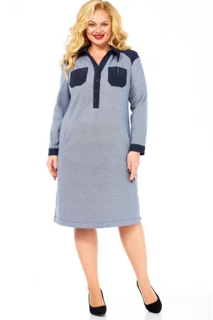 Платье Тэнси 407 джинсовый рубчик