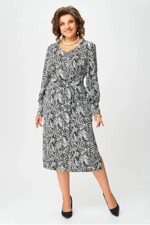 Платье Swallow 663-1 Принт «зебра черная»