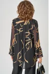 Блузка Eva Grant 7221 принт ленты
