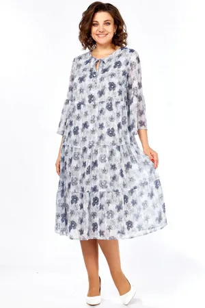 Платье Lady Style Classic 3007/1 синий с серым