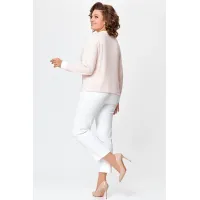 Кофта Swallow 695 пастельный бежевый в принт