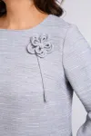 Платье Your Size 2251/164 Серо-голубой