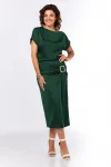Платье Ольга Стиль С902 зеленая бутылка