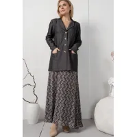 Юбка Amori 3122 графит в веточки