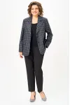 Пиджак Rishelie 1014 серый+клетка