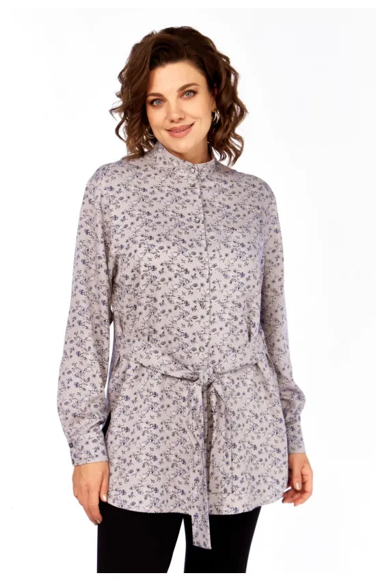 Рубашки Avenue 0347 серый, дизайн цветочек